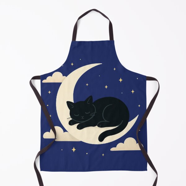 Item preview, Black Cat on Crescent Moon Minimalist Celestial Design designed and sold by EverMuse_0_0.