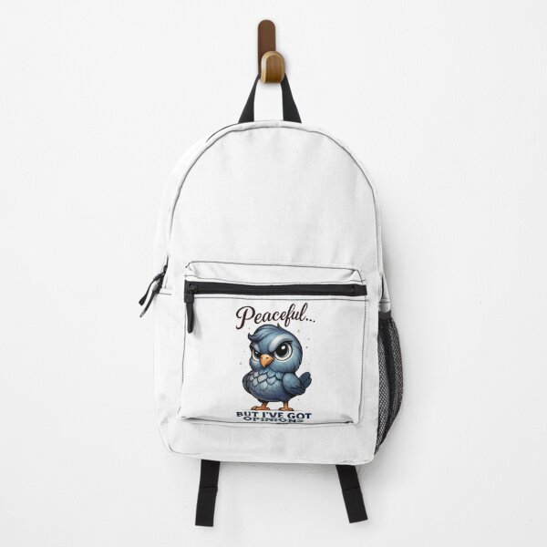 Item preview, Peaceful but Full of Opinions – Funny Blue Bird Art designed and sold by JenniferCreaArte .