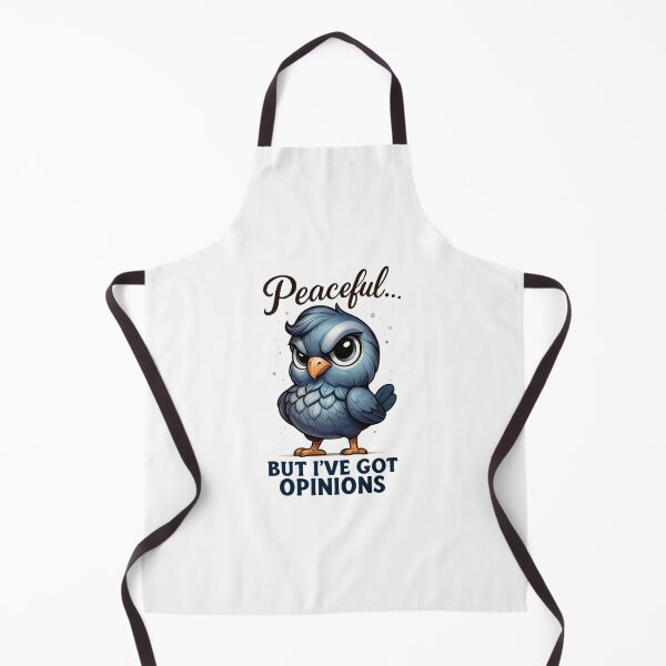Item preview, Peaceful but Full of Opinions – Funny Blue Bird Art designed and sold by JenniferCreaArte .