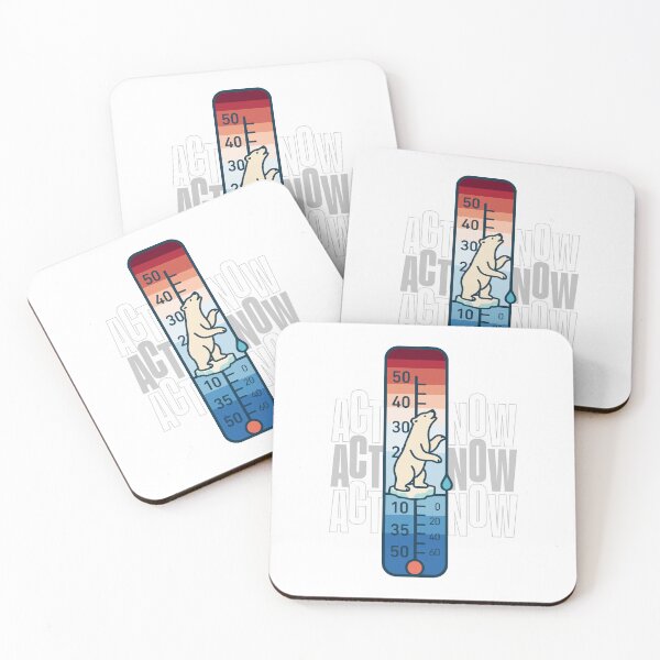 Item preview, Climate Crisis Thermometer: Polar Bear Ice Floe Art – Eco-Conscious Merch for Global Advocates designed and sold by H Jonas.