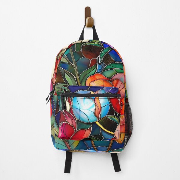 Item preview, colorful stained glass flower print designed and sold by dcrc.