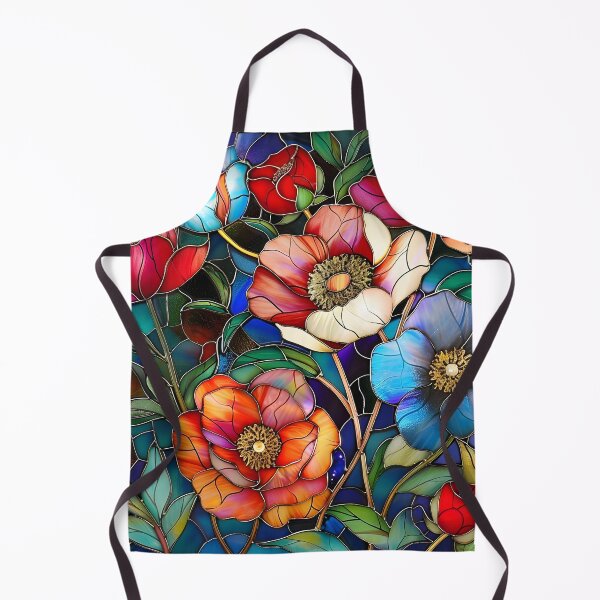 Item preview, colorful stained glass flower print designed and sold by dcrc.