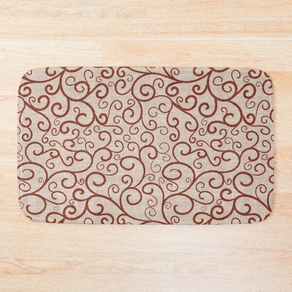 Item preview, A vintage pattern with scrolls in earthy,warm tones with textured background. designed and sold by PrajaktaPathak.