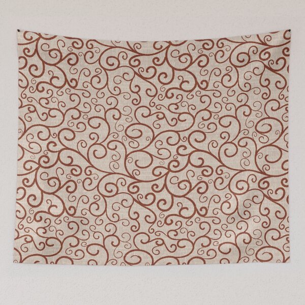Item preview, A vintage pattern with scrolls in earthy,warm tones with textured background. designed and sold by PrajaktaPathak.