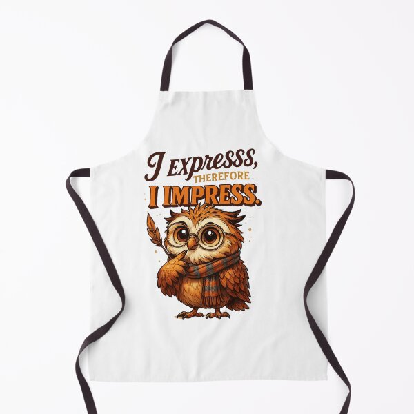 Item preview, Express to Impress – Confident Owl Art with Quote designed and sold by JenniferCreaArte .