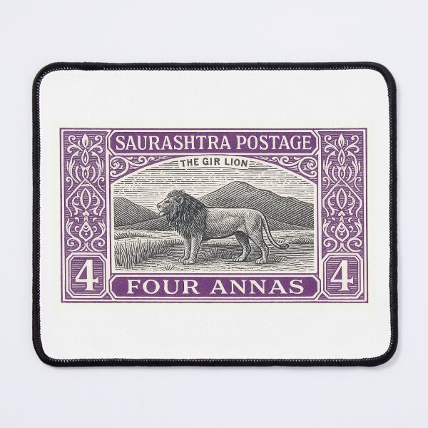 Item preview, 1949 India Gir Lion Postage Stamp designed and sold by retrographics.