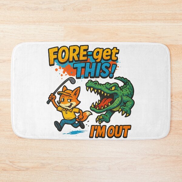 Item preview, FORE-get THIS! I'M OUT! – Funny Golf Gator Chase by LuckyFox designed and sold by LuckyFoxMerch.