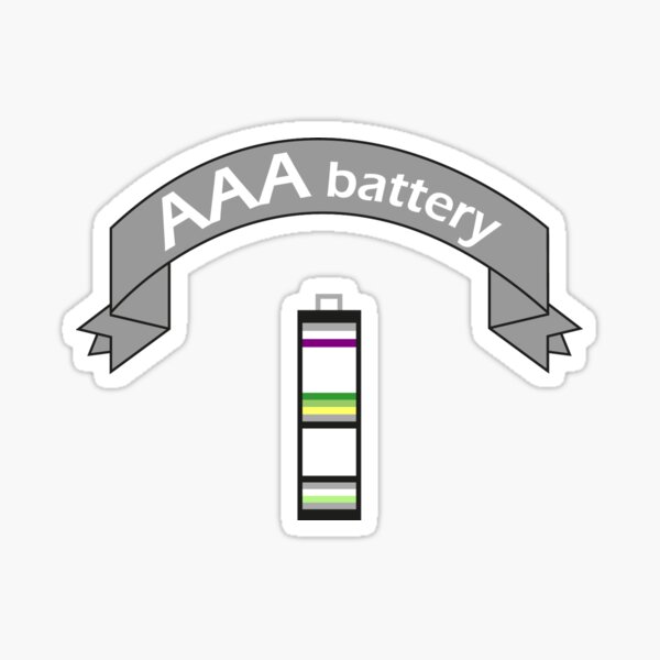 "Triple A Battery" Sticker for Sale by tonguetiedart Redbubble