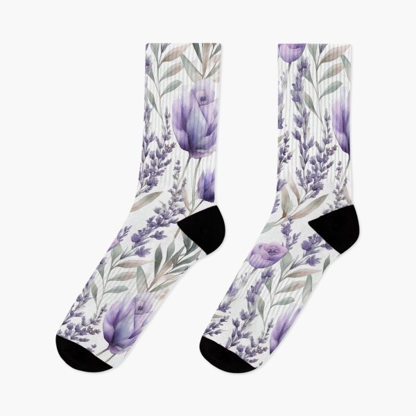Item preview, lavender floral pattern 04 designed and sold by PixelPastry.