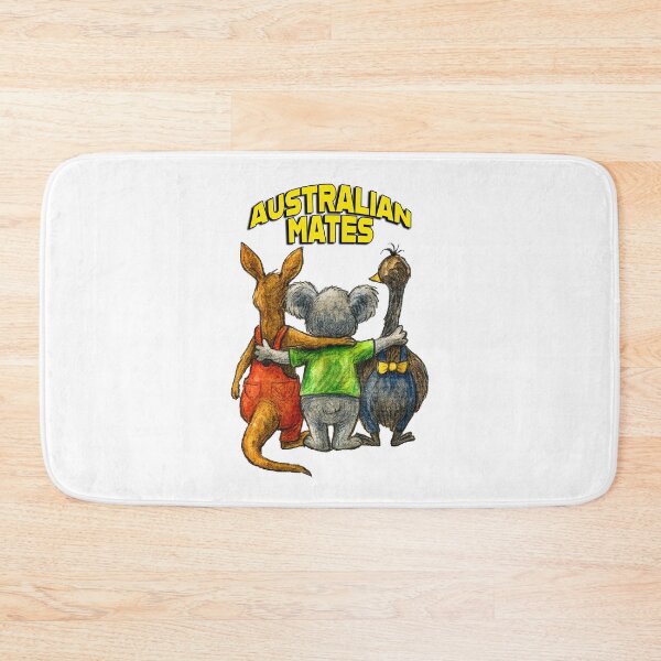 Item preview, Australian Mates – Funny Koala Kangaroo and Emu Friendship Illustration designed and sold by Michael van der Hoorn.