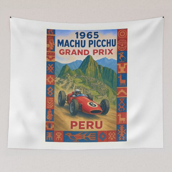 Item preview, 1965 Machu Picchu Peru Grand Prix designed and sold by retrographics.