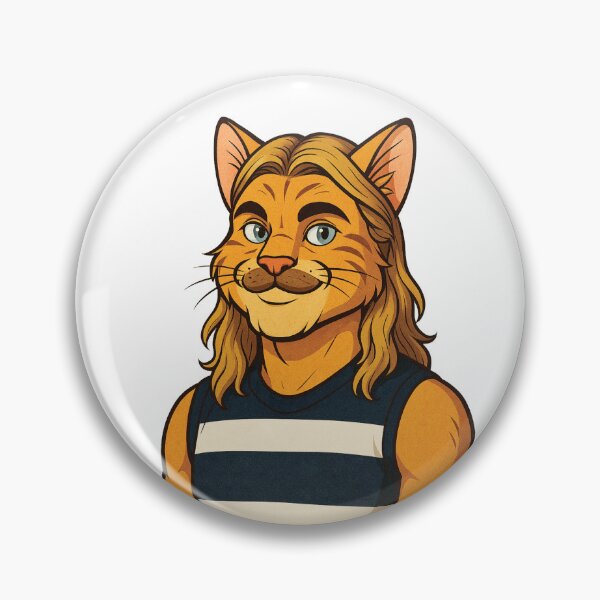 Item preview, Bazlenka Cat Mascot Geelong Football, Bailey designed and sold by Sport Fan Art .