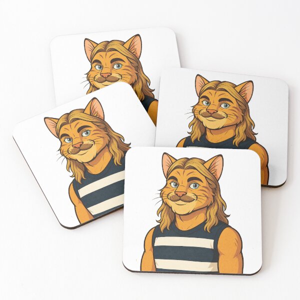 Item preview, Bazlenka Cat Mascot Geelong Football, Bailey designed and sold by Sport Fan Art .