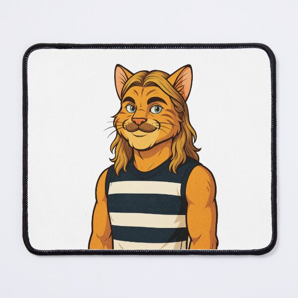 Item preview, Bazlenka Cat Mascot Geelong Football, Bailey designed and sold by Sport Fan Art .