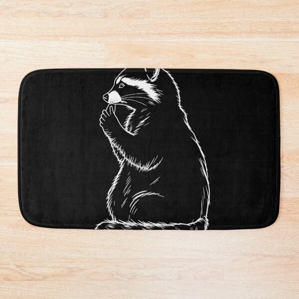 Item preview, Contemplative Raccoon Line Art designed and sold by AuraMotivate.