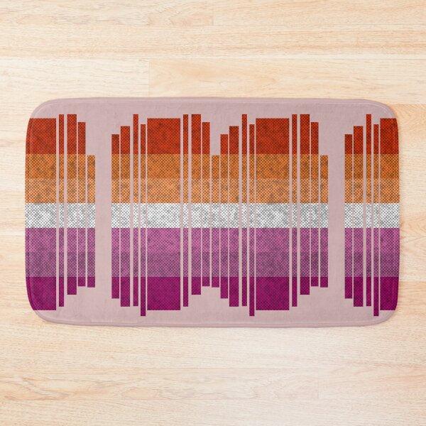 Item preview, Pixels Lesbian Rainbow Pride Flag Slices Abstract Art designed and sold by TackyTime.