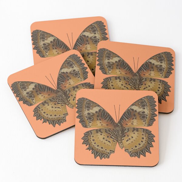 Item preview, Leopard Lacewing Cethosia Cyane Butterfly Sticker designed and sold by Linklandiya.