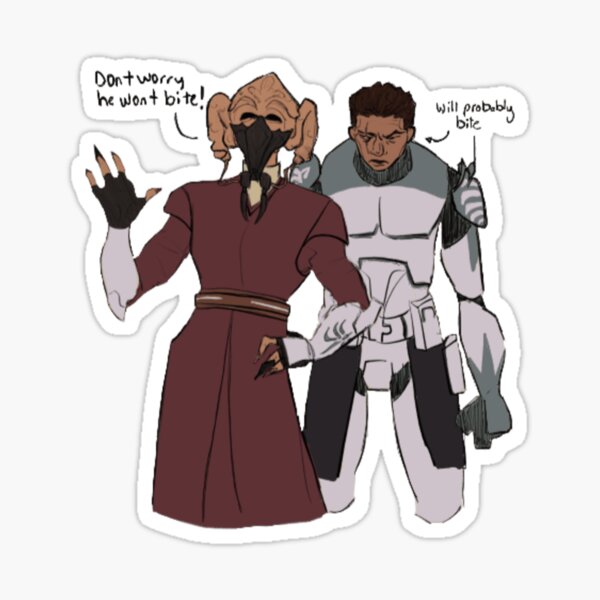 Item preview, Plo Koon Commander Wolffe meme Star Wars designed and sold by Acceptrans.