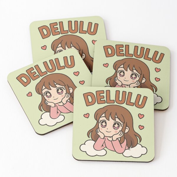 Item preview, Delulu – Sparkly-Eyed Cartoon Girl Aesthetic Design designed and sold by Evolved Ape.