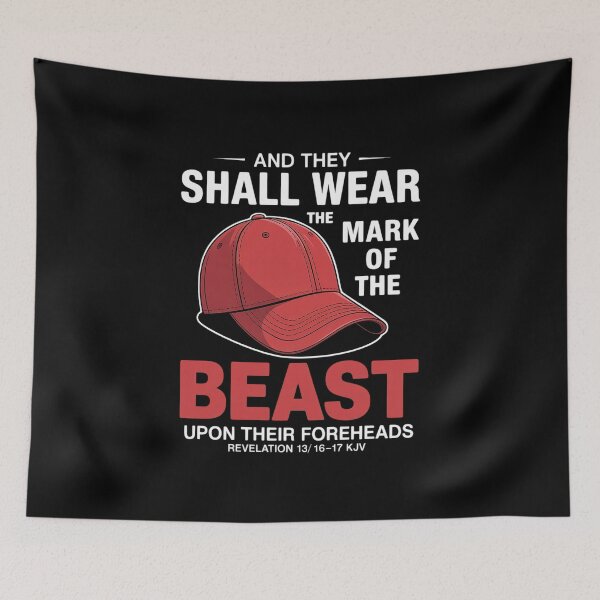 Item preview, Funny Anti Trump Mark Of The Beast Red Hat Liberal Gift 3 designed and sold by Nekusa.