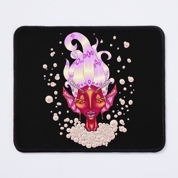 Item preview, Bubble Queen – Surreal Octopus Goddess with Tentacle Hair designed and sold by TheWitchCoven.