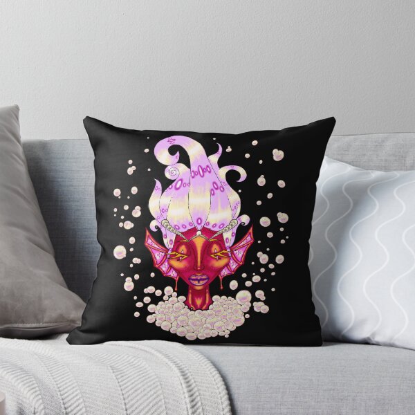 Item preview, Bubble Queen – Surreal Octopus Goddess with Tentacle Hair designed and sold by TheWitchCoven.