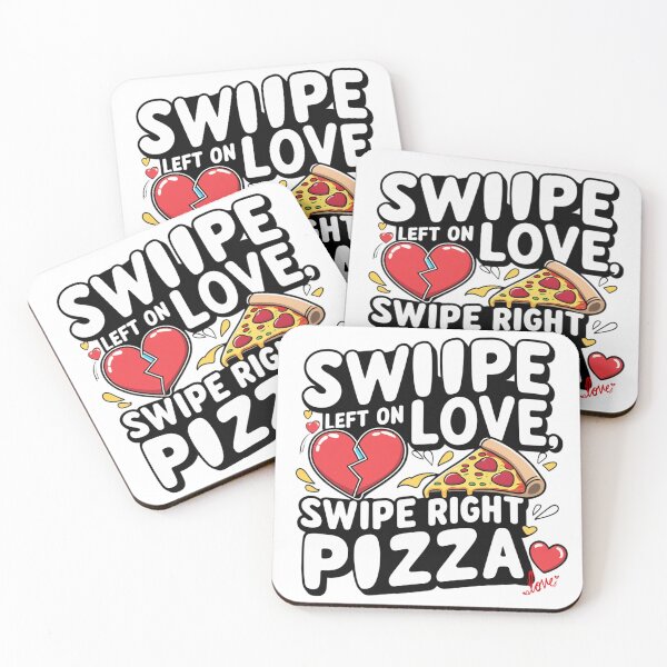 Item preview, Swipe Left on Love, Swipe Right for Pizza - Funny Dating & Food Quote Design designed and sold by Irene Catchmind.