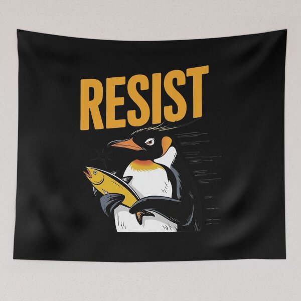 Item preview, Funny Anti Trump Penguins Resist designed and sold by Nekusa.
