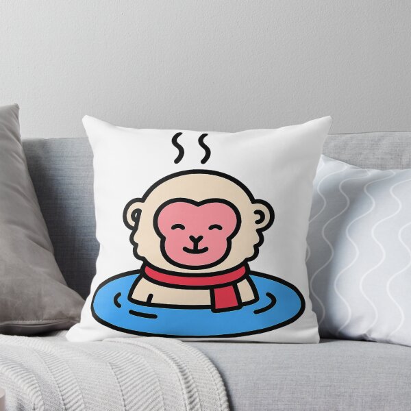 Item preview, Kawaii Japanese Snow Monkey in Hot Spring Vector designed and sold by NipponPop.