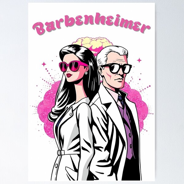 Item preview, Barbenheimer T-Shirt – Movie Mashup Funny Pop Art | Retro Barbie & Oppenheimer Meme Shirt designed and sold by Gallery-yuuna .