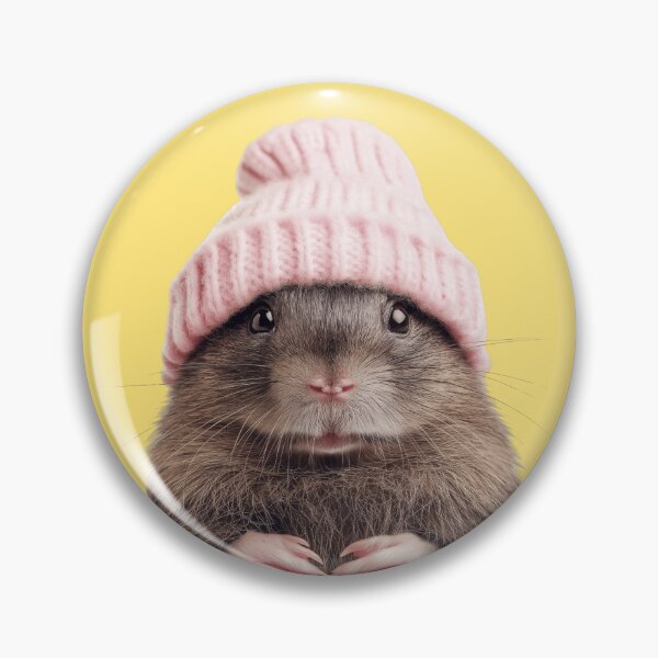 Item preview, Cozy Mole Wearing Pink Winter Hat Trendy Animal Fashion Artwork designed and sold by LazyOwlStore.