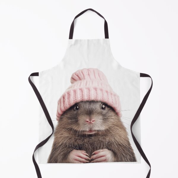 Item preview, Cozy Mole Wearing Pink Winter Hat Trendy Animal Fashion Artwork designed and sold by LazyOwlStore.