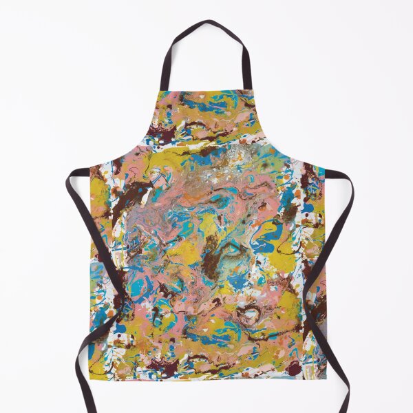 Item preview, Pink, Brown, Blue and Yellow Splatter Painting designed and sold by PaintPourGalore.