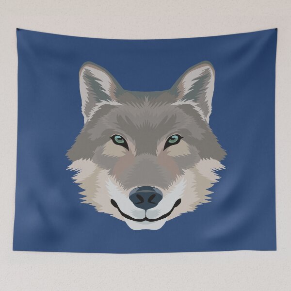 Item preview, White wolf with green blue eyes designed and sold by tayaan.