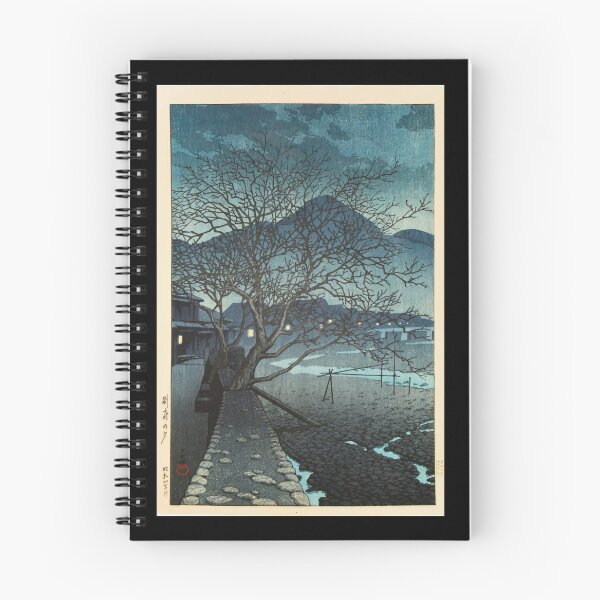 Item preview, Evening at Beppu by Hasui Kawase | Japanese Twilight Poster | Japandi Hot Springs Town Wall Art designed and sold by artofuniverse.