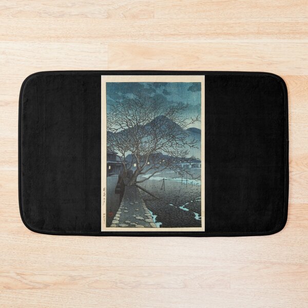 Item preview, Evening at Beppu by Hasui Kawase | Japanese Twilight Poster | Japandi Hot Springs Town Wall Art designed and sold by artofuniverse.