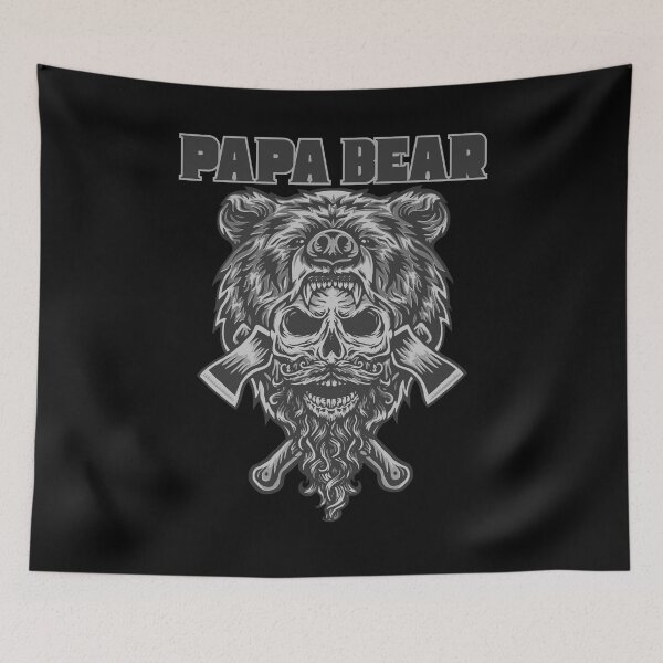 Item preview, Papa Bear Black and Gray designed and sold by BeesNeesTees.