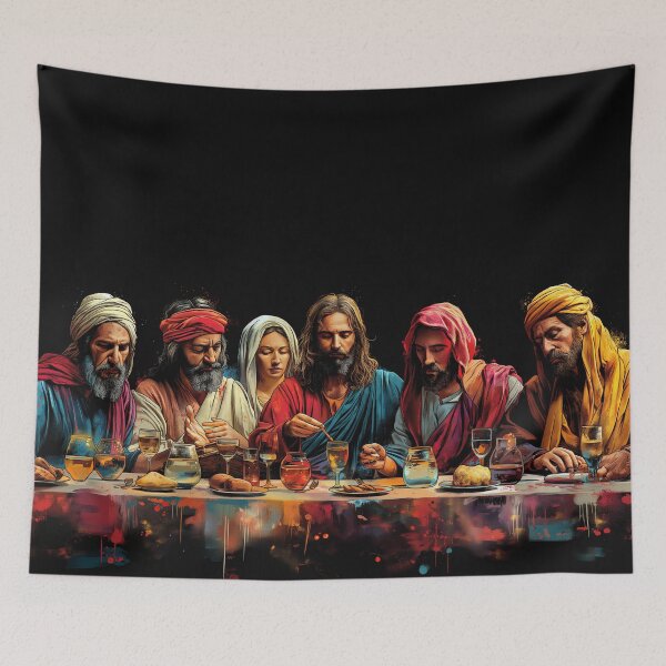 Item preview, The Last Supper Graffiti Style Religious Art Print - Jesus designed and sold by Art of Ngu.