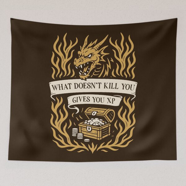 Item preview, What Doesnt Kill You Gives You XP Dragon Funny Gaming designed and sold by pixeptional.