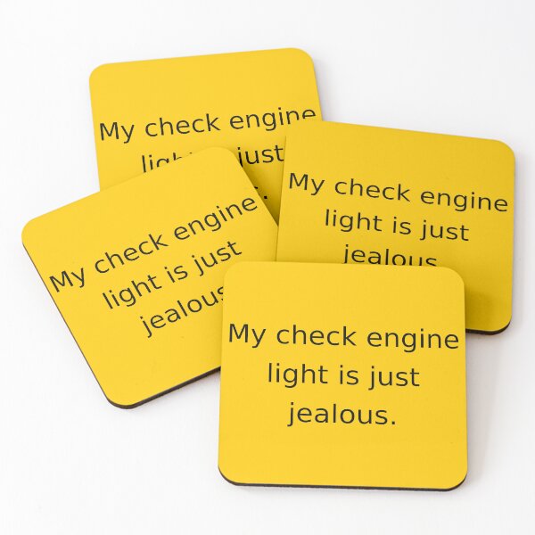 Item preview, My Check Engine Light Is Just Jealous – Funny Car Guy Sticker designed and sold by Rev&Ruin.