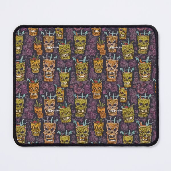 Item preview, Zombie Tiki Drinks Pattern AI Generated Digital Art designed and sold by thedreamykind.