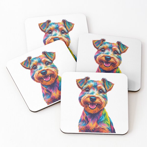 Item preview, Colorful Geometric Pop-Art Wirehaired Terrier – Bold Modern Dog Design designed and sold by Fredster1966.
