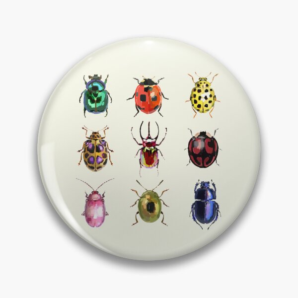 Item preview, colorful bugs ladybug beetles insects whimsical twee funky weirdcore designed and sold by Kyna Arts.