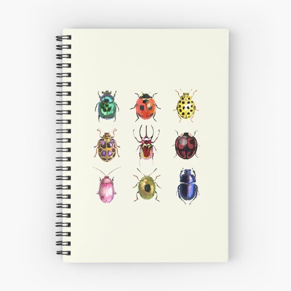Item preview, colorful bugs ladybug beetles insects whimsical twee funky weirdcore designed and sold by Kyna Arts.
