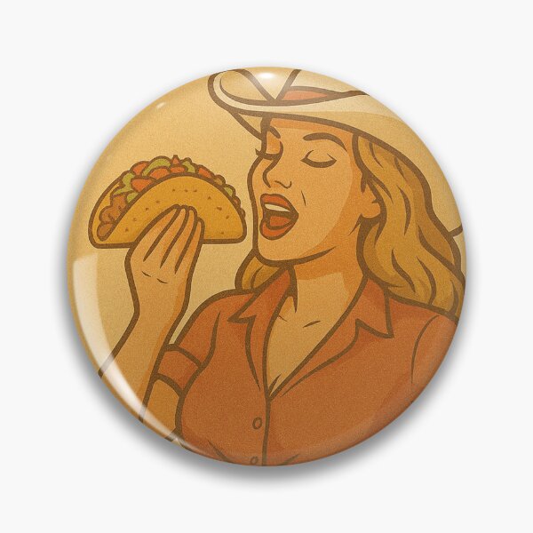 Item preview, sexy cowgirl posing with taco designed and sold by Mauswohn.