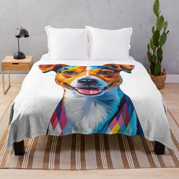 Item preview, Colorful Geometric Pop-Art Jack Russell Terrier – Vibrant Modern Dog Art designed and sold by Fredster1966.