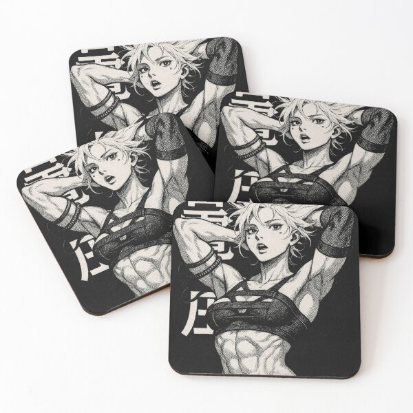 Item preview, Ripped Anime Fighter – Cross-Hatch Muscular Girl Art designed and sold by Hirvipelto.