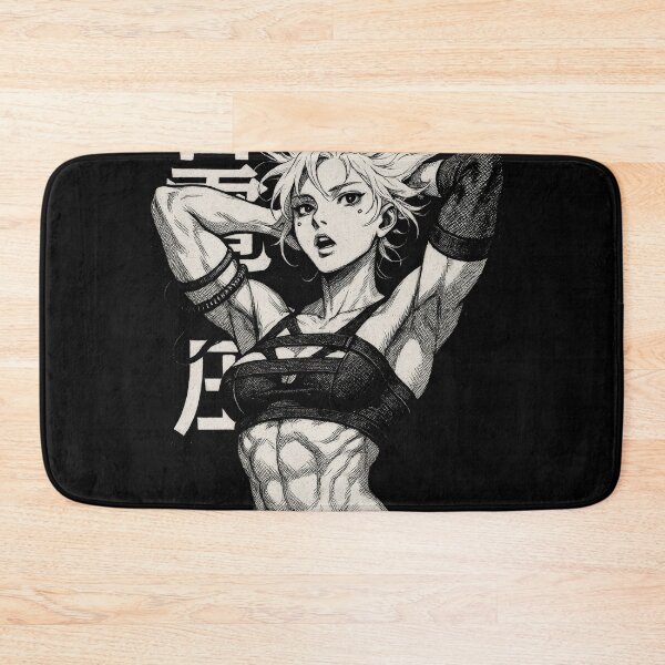 Item preview, Ripped Anime Fighter – Cross-Hatch Muscular Girl Art designed and sold by Hirvipelto.