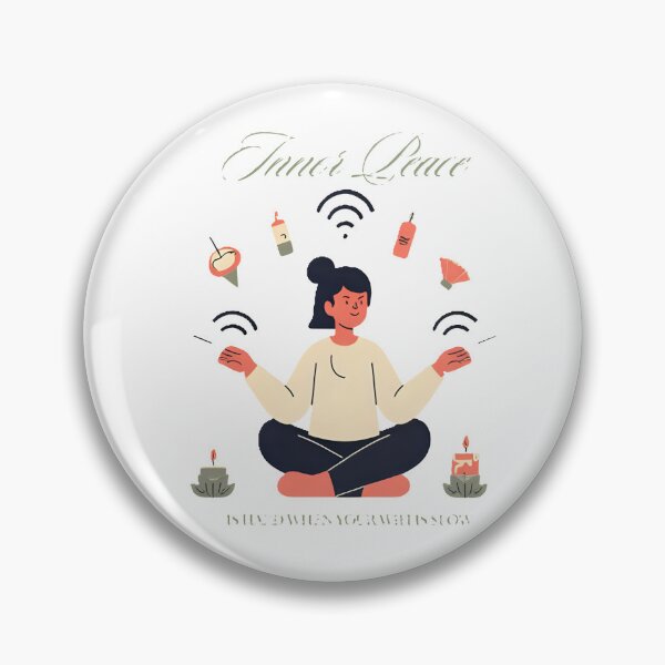 Item preview, Inner Peace vs. Wi-Fi – Funny Self-Care Quote 1 designed and sold by ShivThulirVerse.