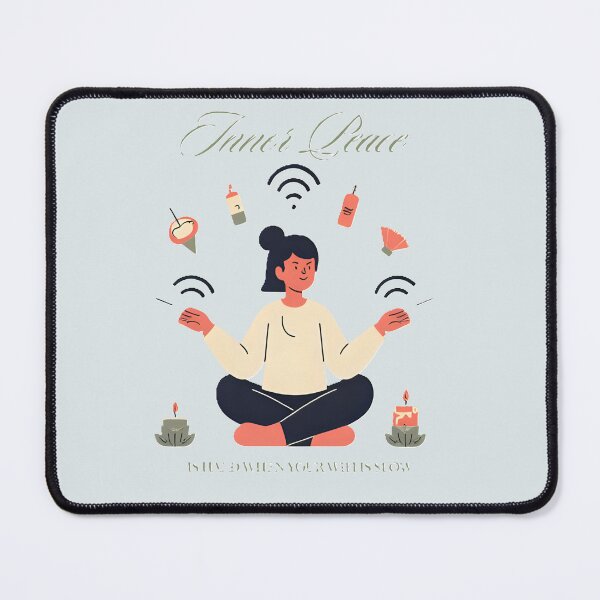 Item preview, Inner Peace vs. Wi-Fi – Funny Self-Care Quote 1 designed and sold by ShivThulirVerse.